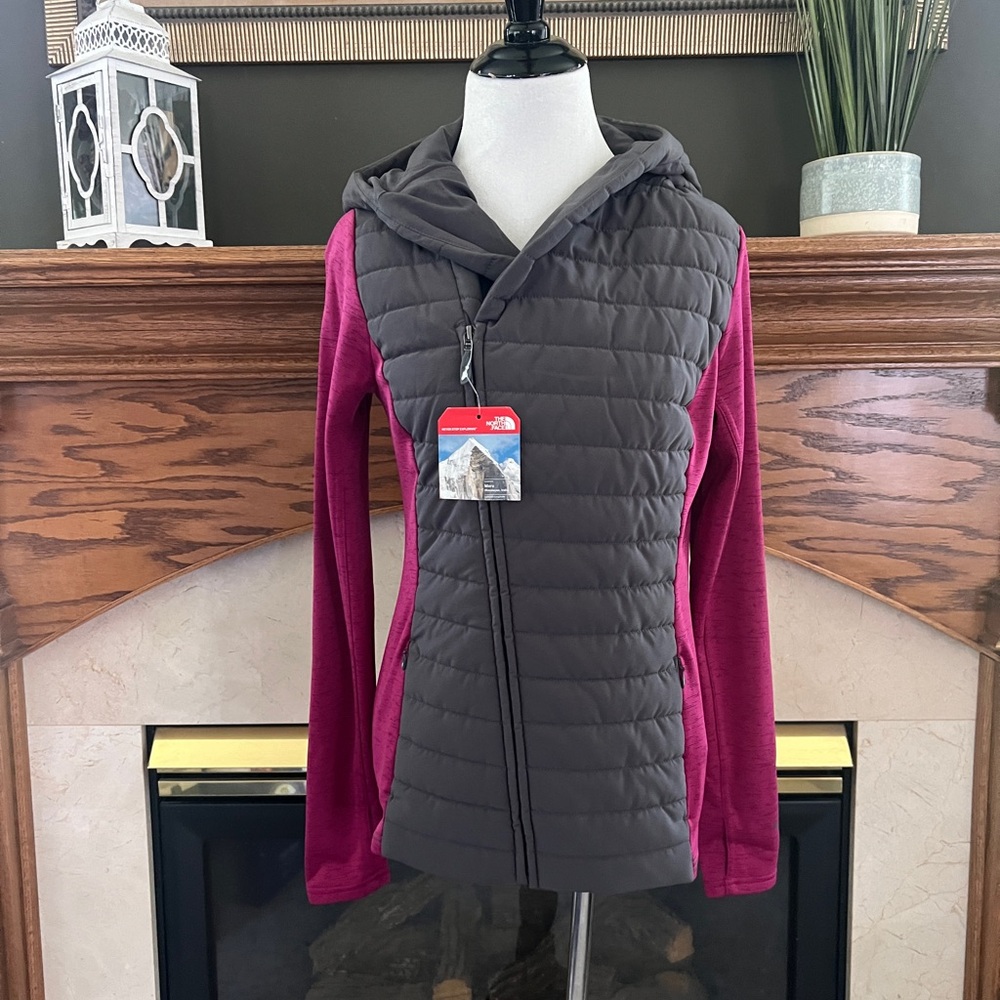 The North Face Vida Graphite Grey/Dramatic Plum‎ Hoodie Jacket Size Small NEW